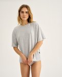 Oversized Tee, Bambusviskose, Grå