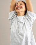 Oversized Tee, Bambusviskose, Grå