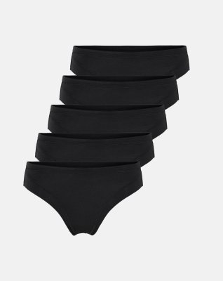 Tai 5-pak | GOTS bomuld | Sort -JBS of Denmark Women