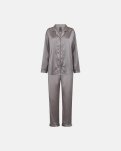 Pyjamas "satin", Polyester, Lys grå