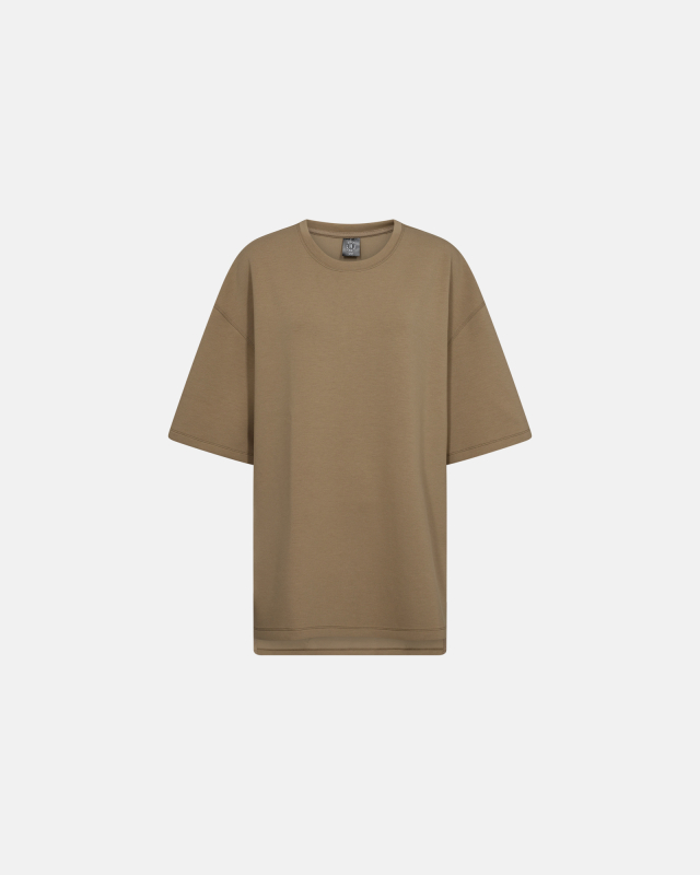 Sweat t-shirt “Oversize” | Polyester | Sand
