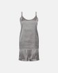 Pyjamas m. shorts "Satin" | Polyester | Lys grå - Hype the Detail