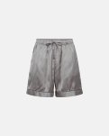 Pyjamas m. shorts "Satin" | Polyester | Lys grå -Hype the Detail