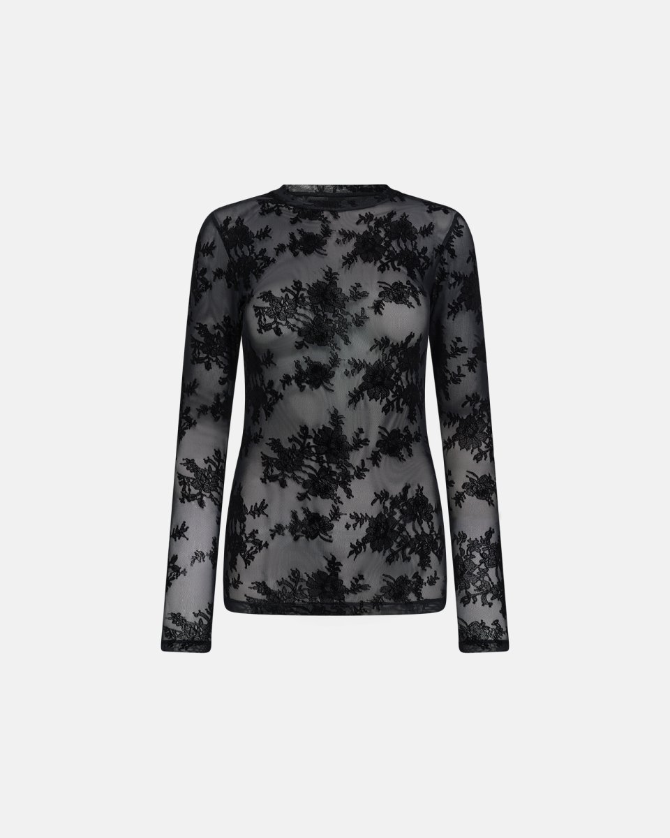 Hype the Detail Bluse "Blonde" | Polyamid | Sort - XS