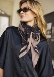 Skjorte m. sommerfugleærmer "Satin" | Polyester | Sort -Hype the Detail