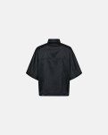 Skjorte m. sommerfugleærmer "Satin" | Polyester | Sort -Hype the Detail
