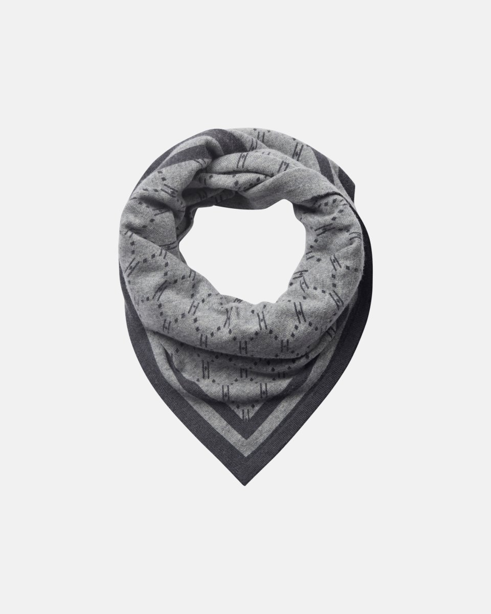 Hype the Detail Halstørklæde "Triangle" | 100% uld | Lys grå - ONE