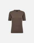 T-shirt "Logo", Bomuld, Brun m. burn-out effekt
