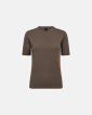 T-shirt "Logo" | Bomuld | Brun m. burn-out effekt - Hype the Detail