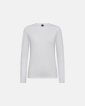 Langærmet t-shirt "Logo" | Bomuld | Hvid m. burn-out effekt - Hype the Detail
