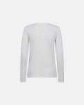 Langærmet t-shirt "Logo" | Bomuld | Hvid m. burn-out effekt -Hype the Detail