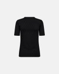T-shirt "Logo" | Bomuld | Sort m. burn-out effekt -Hype the Detail