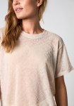 Oversize t-shirt "Blonde" | Polyamid | Creme -Hype the Detail