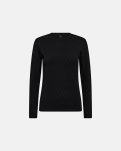 Langærmet t-shirt "Logo", Bomuld, Sort m. burn-out effekt