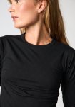 Langærmet t-shirt "Logo" | Bomuld | Sort m. burn-out effekt -Hype the Detail