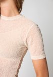 T-shirt "Blonde" | Polyamid | Creme -Hype the Detail