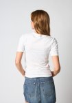 T-shirt "Logo" | Bomuld | Hvid m. burn-out effekt -Hype the Detail