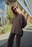 Sweatshirt "Oversize", Polyester, Brun