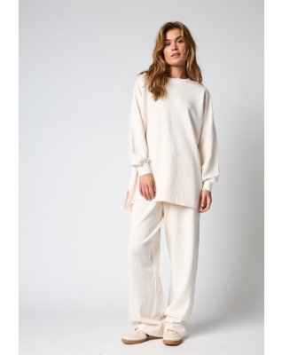 Sweatshirt "Oversize", Polyester, Råhvid