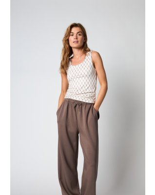 Sweatpants "Oversize", Polyester, Brun