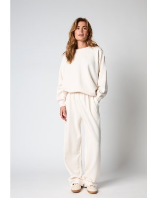 Sweatpants "Oversize", Polyester, Råhvid
