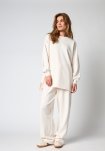 Sweatpants "Oversize" | Polyester | Råhvid -Hype the Detail