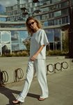 Sweatpants "Oversize", Polyester, Råhvid