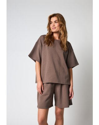 Sweat t-shirt "Oversize" | Polyester | Brun -Hype the Detail