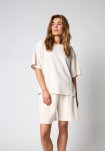 Sweat t-shirt "Oversize", Polyester, Råhvid
