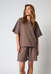 Sweatshorts "Oversize", Polyester, Brun
