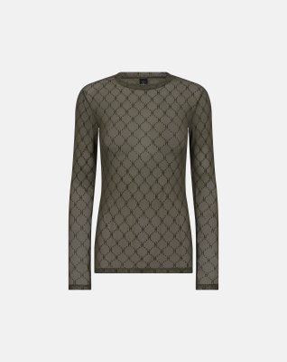 Bluse "Mesh" | Polyamid | Grøn -Hype the Detail