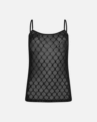 Stroptop "Mesh", Polyamid, Sort