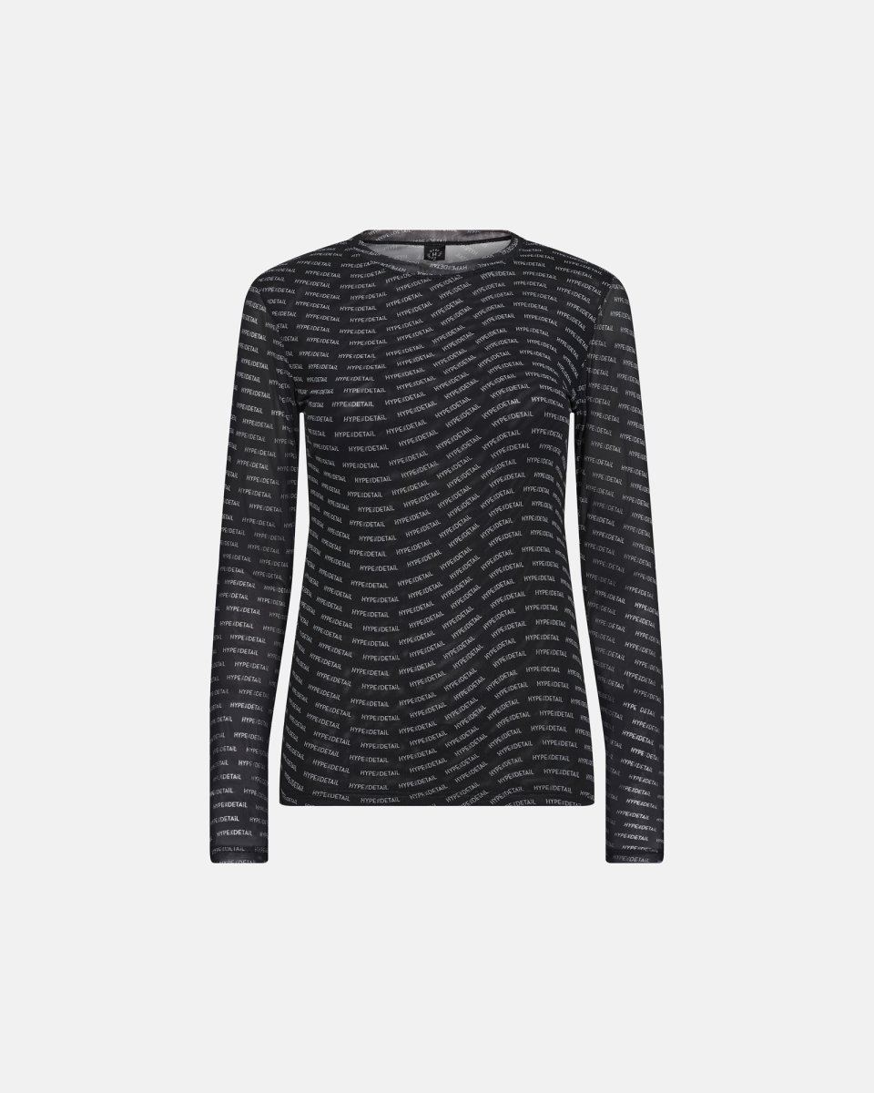 Hype the Detail Bluse "Mesh" | Polyester | Sort - S