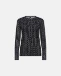 Bluse "Mesh", Polyester, Sort
