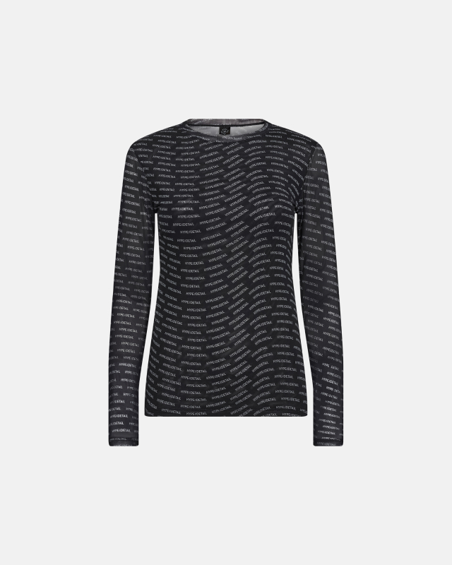 Bluse "Mesh" | Polyester | Sort