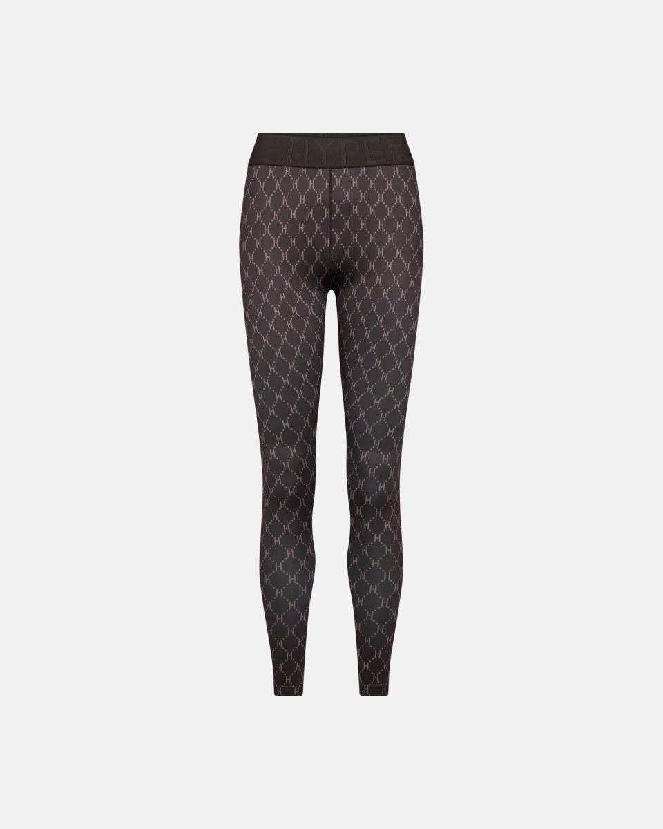 Hype the Detail Leggings "Logo" | Polyester | Brun - S