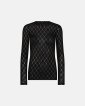 Bluse "Mesh" | Polyester | Sort m. guld - Hype the Detail