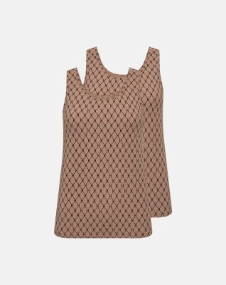 Tanktop "Logo" 2-pak | Polyamid | Sand -Hype the Detail