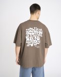 T-shirt m. print "tas" | 100% bomuld | Brun -Resteröds