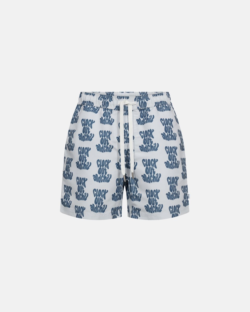 Resteröds Willy badeshorts | 100% polyester | Blå m. mønster - S