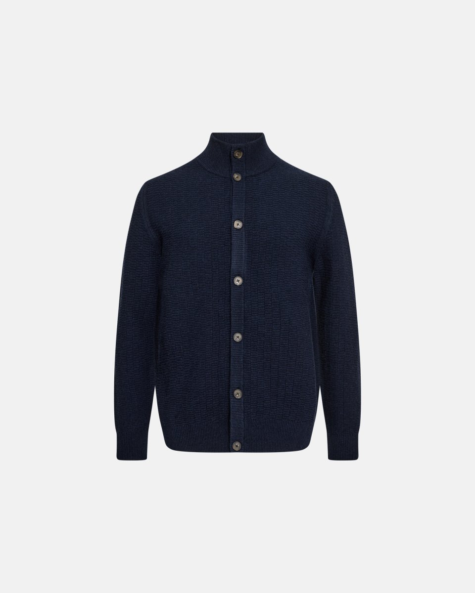 Dovre Strik cardigan | Uld | Navy - M