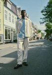 Davis skjorte, 100% Bomuld, Grøn m. striber