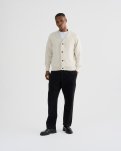 Cardigan "chen" | Bomuld | Off white -Resteröds