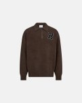 Langærmet polo "eddy" | Bomuld | Brun -Resteröds