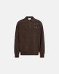 Langærmet polo "eddy" | Bomuld | Brun - Resteröds