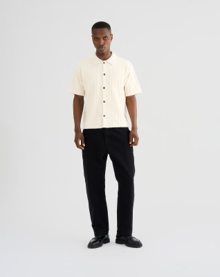 Kortærmet skjorte 'george' | Bomuld | Off white -Resteröds