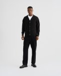 Cardigan "chen" | Bomuld | Sort -Resteröds