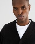 Cardigan "chen" | Bomuld | Sort -Resteröds