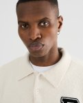 Langærmet polo "eddy" | Bomuld | Off white -Resteröds