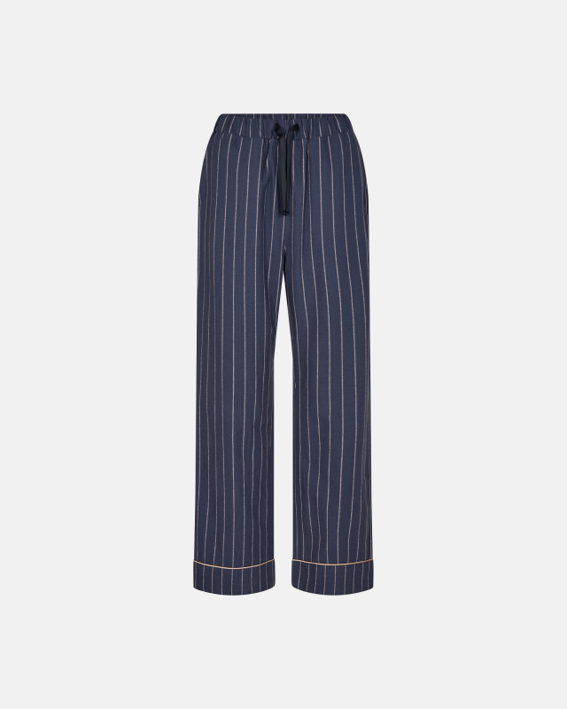 Pyjamasbukser | 100% økologisk bomuld | Navy stribet